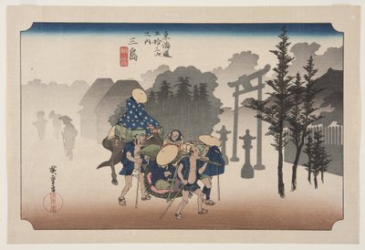 Mishima: nebbia mattutina da Ando or Utagawa Hiroshige