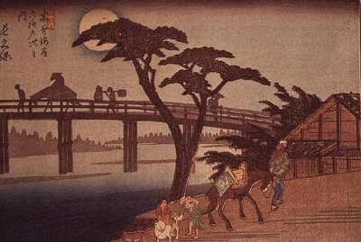 Chiaro di luna su Nagacubo, c.1840 da Ando or Utagawa Hiroshige