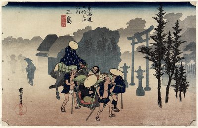 Nebbia mattutina, Mishima, c. 1833 da Ando or Utagawa Hiroshige
