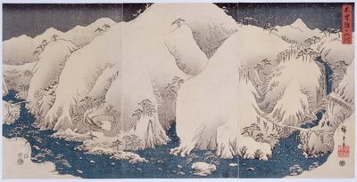 Montagne e fiumi di Kiso, 1857 da Ando or Utagawa Hiroshige