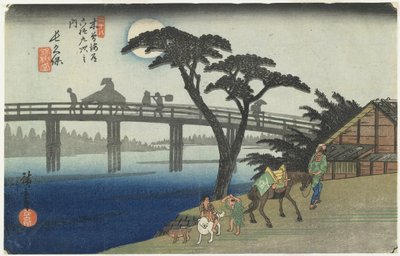 Nagakubo, n.28, dalla serie Sessantanove stazioni della strada Kisokaido, 186-38 da Ando or Utagawa Hiroshige
