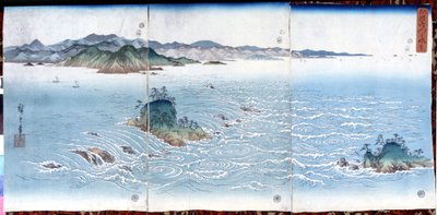 Gole di Naruto a Awa. Stampe di Katsushika (Utagawa) Hiroshige (1797-1858). da Ando or Utagawa Hiroshige