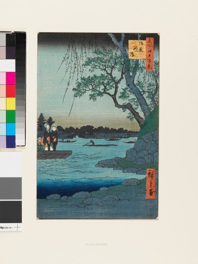 Banca del fiume Onmaya da Ando or Utagawa Hiroshige