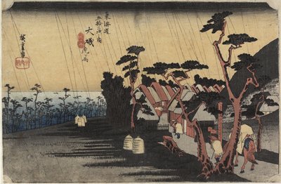 La pioggia della principessa Tora, O_iso, c. 1833 da Ando or Utagawa Hiroshige