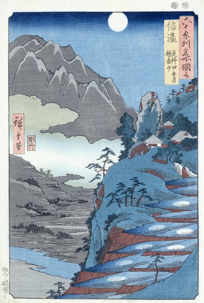 Luna riflessa, Sarashima da Ando or Utagawa Hiroshige