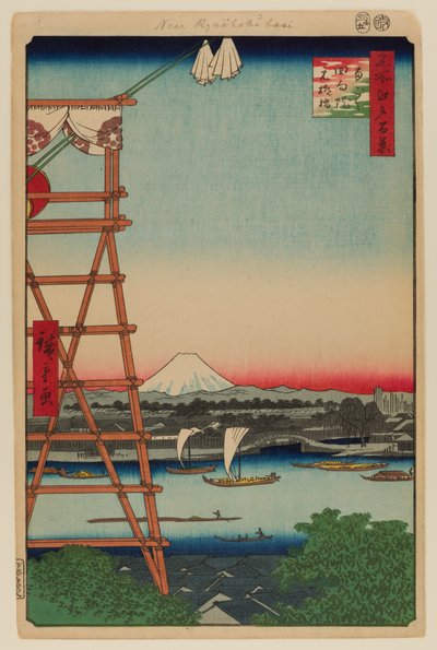 Ryogoku Ekoin e ponte Moto-Yanagibashi da Ando or Utagawa Hiroshige