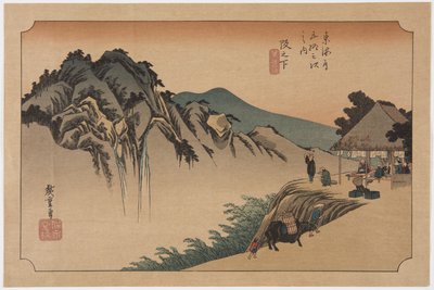 Sakanoshita: Monte Fudesute da Ando or Utagawa Hiroshige