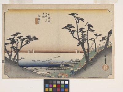 Shirasuga, Shiomi-Zaka Zu (Vista della collina di Shima) da Ando or Utagawa Hiroshige