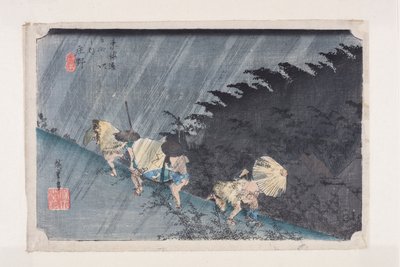 Sh?no: Pioggia battente da Ando or Utagawa Hiroshige