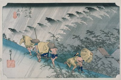 Shono (dalle Cinquantatré Stazioni della Strada Tokaido) da Ando or Utagawa Hiroshige