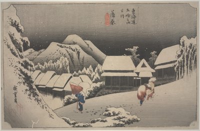 Neve di notte da Ando or Utagawa Hiroshige