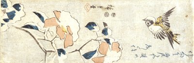 Passero E Camelia Carica Di Neve da Ando or Utagawa Hiroshige