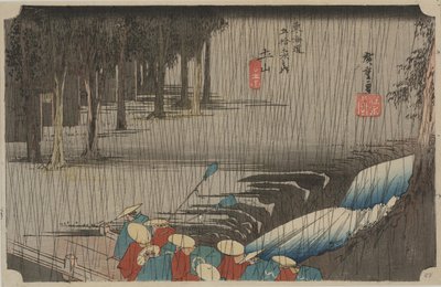 Pioggia di primavera da Ando or Utagawa Hiroshige