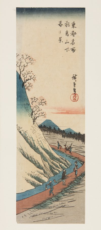 Vista primaverile ai piedi della collina di Asuka da Ando or Utagawa Hiroshige