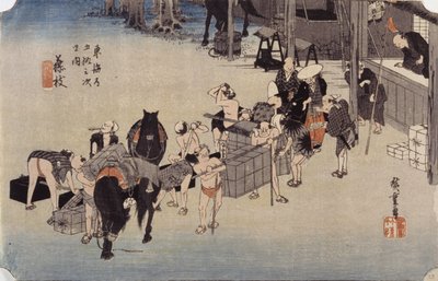 Stazione 23, Fujieda da Ando or Utagawa Hiroshige