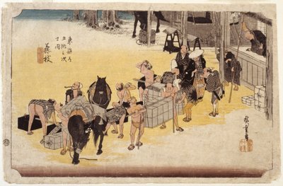 Stazione 23, Fujieda da Ando or Utagawa Hiroshige