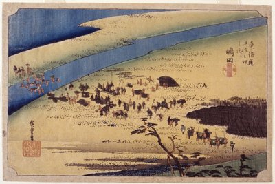Stazione 24, Shimada da Ando or Utagawa Hiroshige