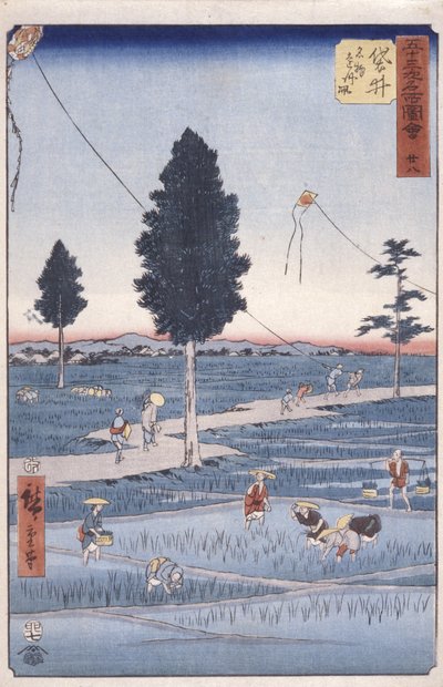 Stazione 28, Fukuroi da Ando or Utagawa Hiroshige