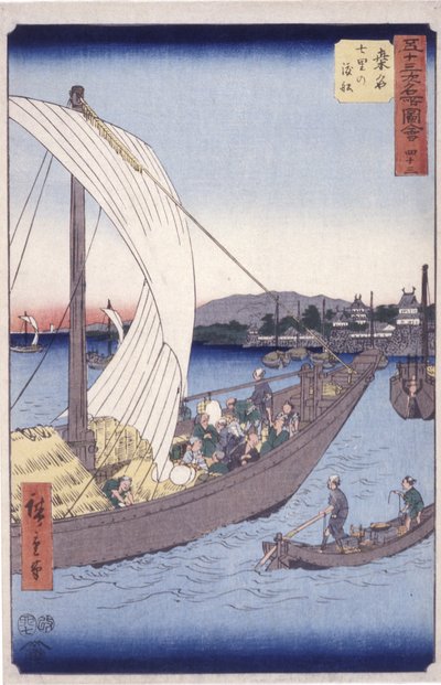 Stazione 43, Kuwana da Ando or Utagawa Hiroshige