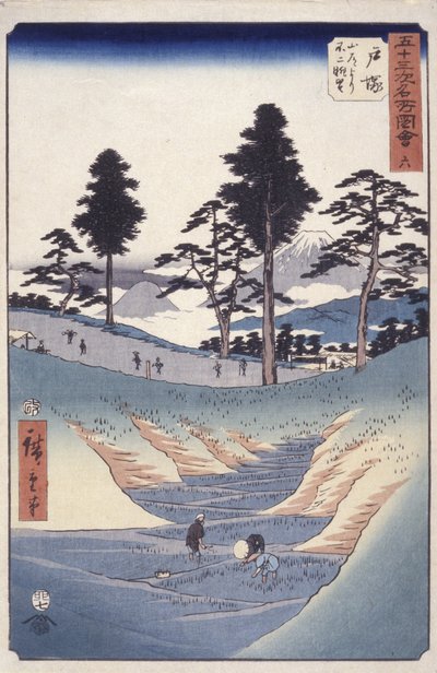 Stazione 6, Totsuka da Ando or Utagawa Hiroshige