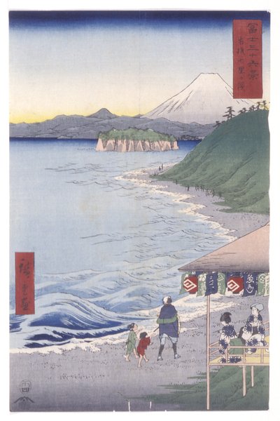 Spiaggia dei sette-ri nella provincia di Sagami da Ando or Utagawa Hiroshige