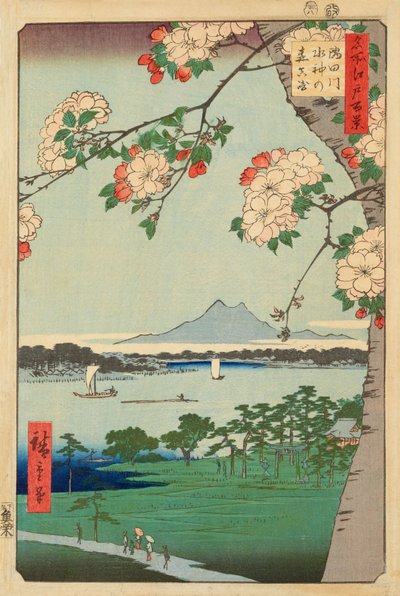I boschi di Suijin e Massaki sul fiume Sumida da Ando or Utagawa Hiroshige