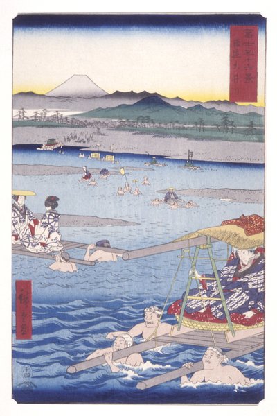 Il fiume ?i tra le province di Suruga e T?tomi da Ando or Utagawa Hiroshige