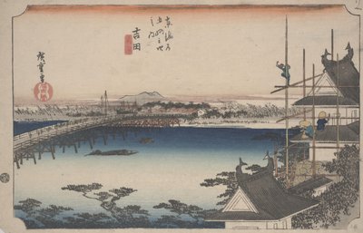 Ponte di Toyokawa da Ando or Utagawa Hiroshige
