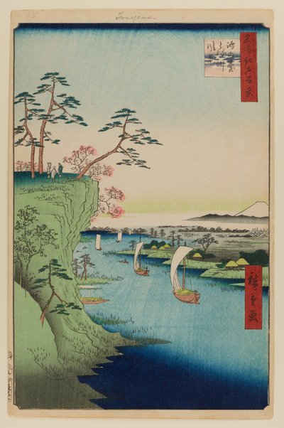 Vista su Konodai e sul fiume Tone da Ando or Utagawa Hiroshige