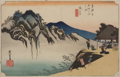 Vista del Monte Fudesute da Ando or Utagawa Hiroshige