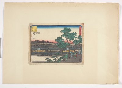 Veduta di Saruwakacho da Matsuchiyama da Ando or Utagawa Hiroshige
