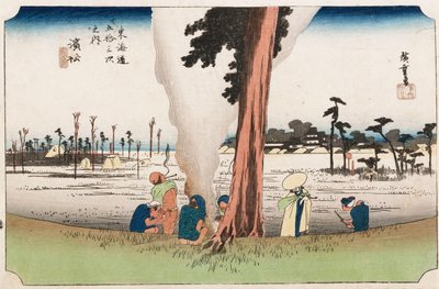 Veduta invernale, Hamamatsu, dalla serie "Le cinquantatré stazioni del Tokaido", c.1834 da Ando or Utagawa Hiroshige
