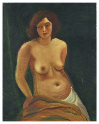 Busto di donna seduta in topless da Andre Derain