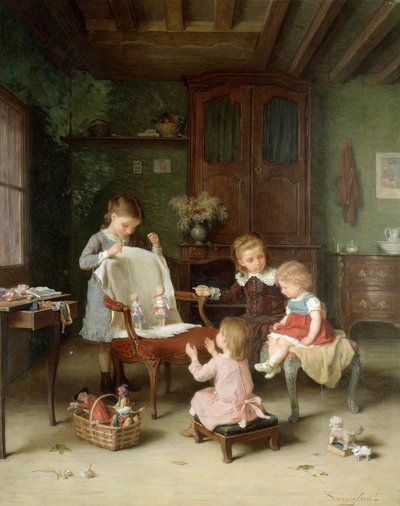 La famiglia felice (pannello) da André Henri Dargelas