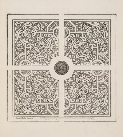 Design per Parterre, da Theatre des Plans et Jardinages, pub.1652 da André Mollet