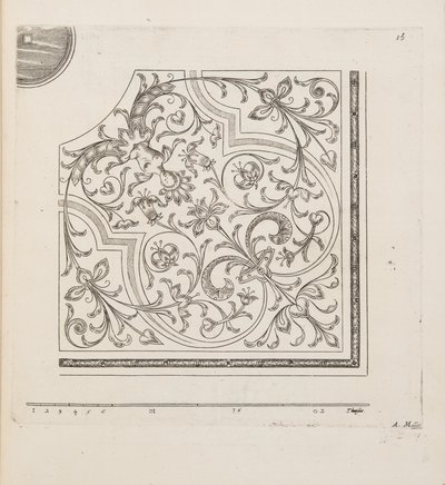 Progetto per Parterre, da Theatre des Plans et Jardinages, pub.1652 (incisione) da André Mollet