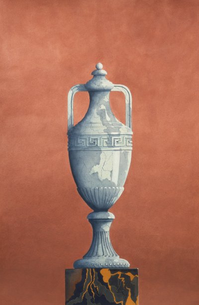 Anfora in marmo blu da Andras Kaldor