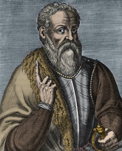 Hernando Cortez o Cortes (1485-1547) conquistador spagnolo da Andre (after) Thevet