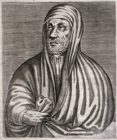 Ritratto di Abu Ali al-Husain ibn Abdallah ibn Sina detto Avicenna (incisione) da Andre (after) Thevet
