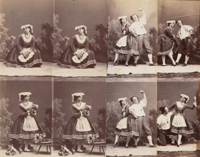 Eugénie Schlosser e Coralli, 1863 da Andre Adolphe Eugene Disderi