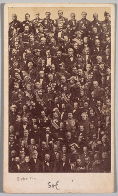 Eroi militari e leader politici francesi, metà degli anni 1860 da Andre Adolphe Eugene Disderi