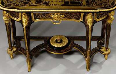 Una delle coppie di tavoli da pier Louis XIV da Andre Charles (attr. to) Boulle