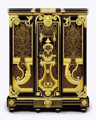 Piccola armadio con montatura in bronzo dorato di Luigi XIV, 1700-10 da Andre Charles Boulle