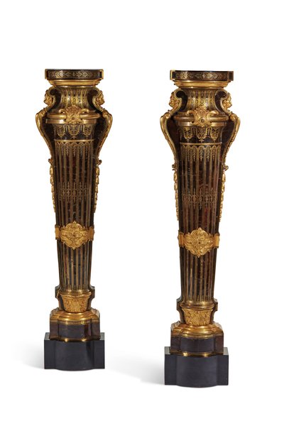 Coppia di plinti Luigi XIV, 1700-15 da Andre Charles Boulle