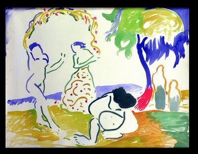 Bagnanti, 1905 circa (acquerello su carta) da Andre Derain