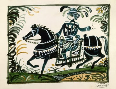 Cavaliere con pennacchio da Andre Derain