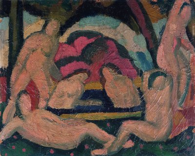 Bagnanti nudi (olio su tela) da Andre Derain