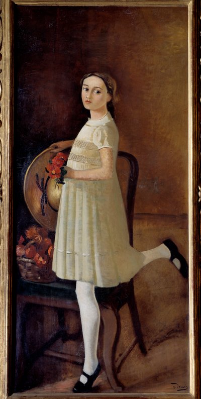 Ritratto della nipote del pittore nel 1931 (olio su tela) da Andre Derain