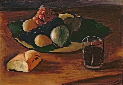 Natura morta con bicchiere di vino, 1932 circa (olio su tela) da Andre Derain