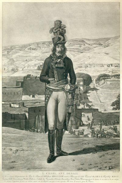 Ritratto a figura intera del generale Louis Charles Antoine Desaix durante la campagna d